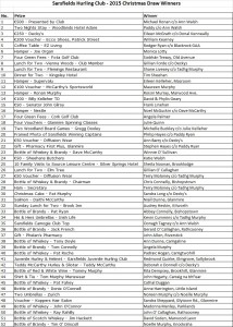 xmas draw winners